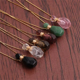 Collier pendentif rond en pierre