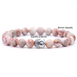 Bracelet bouddhiste en perles d'agate