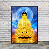 Tableau bouddha sur toile, 3 panneaux