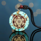 Pendentif Bouddha orgonite en résine