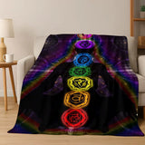 Couverture flanelle mandala zen