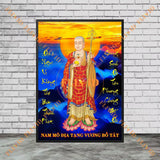 Tableau bouddha sur toile, 3 panneaux