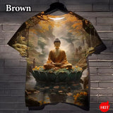 T-shirt Bouddha imprimé 3D