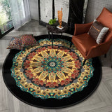 Tapis rond mandala imprimé