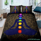 Housse de couette lotus chakras bohème
