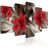 Tableau fleurs de lys 5 panneaux