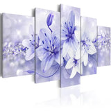Tableau zen fleurs de lys 5 panneaux