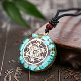 Pendentif Bouddha orgonite en résine