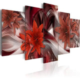 Tableau fleurs de lys 5 panneaux