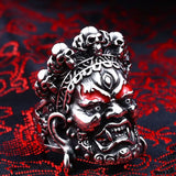 Bague Bouddha acier visage doré