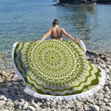 Serviette de plage ronde Mandala