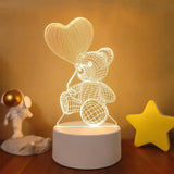 Lampe veilleuse LED 3D illusion