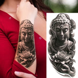 Tatouage temporaire Bouddha et guerrier