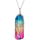Collier Arbre de Vie Pointe Violette