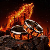 Bague icônes religieuses en acier