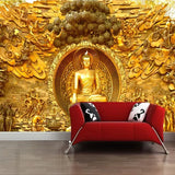 Papier peint mural Bouddha doré