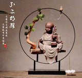 Porte-encens Bouddha en céramique
