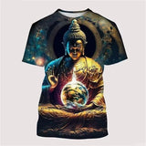 T-shirt Bouddha Shakyamuni imprimé 3D