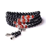 Bracelet mala en onyx et œil de tigre noir