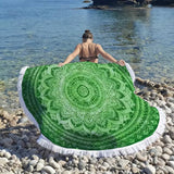 Serviette de plage ronde Mandala
