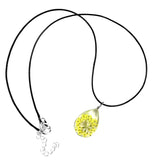 Collier pendentif pissenlit sous verre