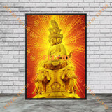 Tableau bouddha sur toile, 3 panneaux