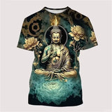 T-shirt Bouddha Shakyamuni imprimé 3D