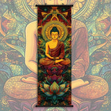 Tapisserie Bouddha lotus et mandala