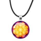Collier pendentif mandala Om