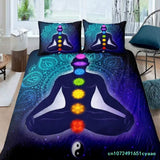 Housse de couette lotus chakras bohème