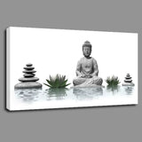 Tableau Bouddha sur toile panoramique