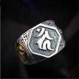 Bague bouddhiste sanskrit en argent 925