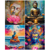 Peinture par numéros Bouddha sur toile