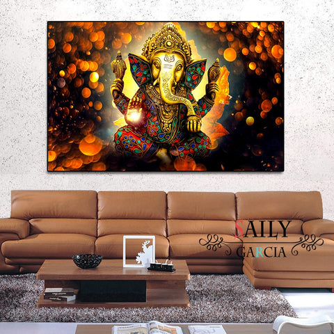 tableau bouddha elephant