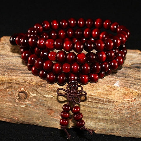 Bracelet Mala Tibétain Bois de rose - LES PIERRES DU TIBET Bracelet Mala Tibétain Bois de rose - LES PIERRES DU TIBET