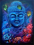 Tableau Bouddha <br> Bleu