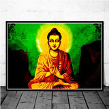 tableau ancien inde bouddha