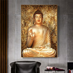 tableau zen bouddha d'or