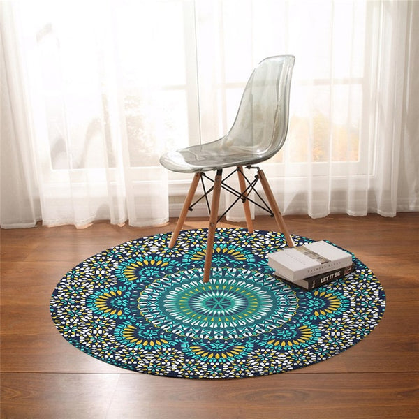 Tapis de méditation - rond mandala - Plaisir du Yoga