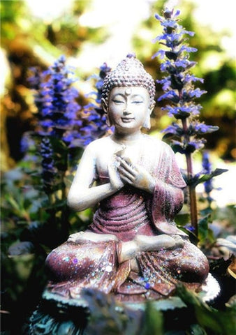 tableau zen bouddha fleur