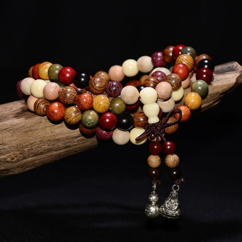 Bracelet Mala Tibetain <br> 108 Perles Multicolores